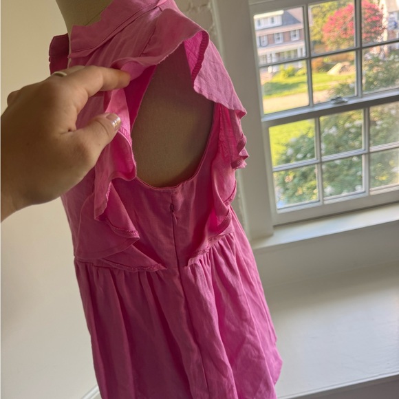 La Roque Chic Pink Ruffle Blouse - Picture 2 of 4